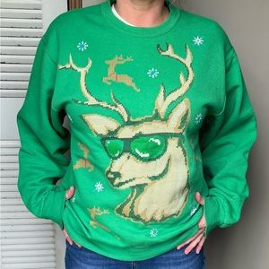 Cool Reindeer Christmas Sweatshirt